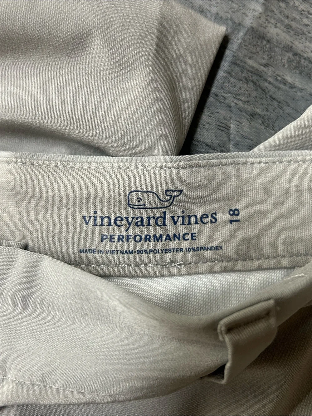 Vineyard Vine Performance Gray Boys Pants Size 18 Youth Boy